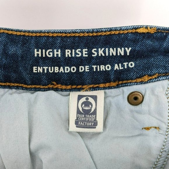 Universal Thread High Rise Skinny Jeans 4 27 R Medium Wash Denim Blue Fair Trade - Picture 3 of 11